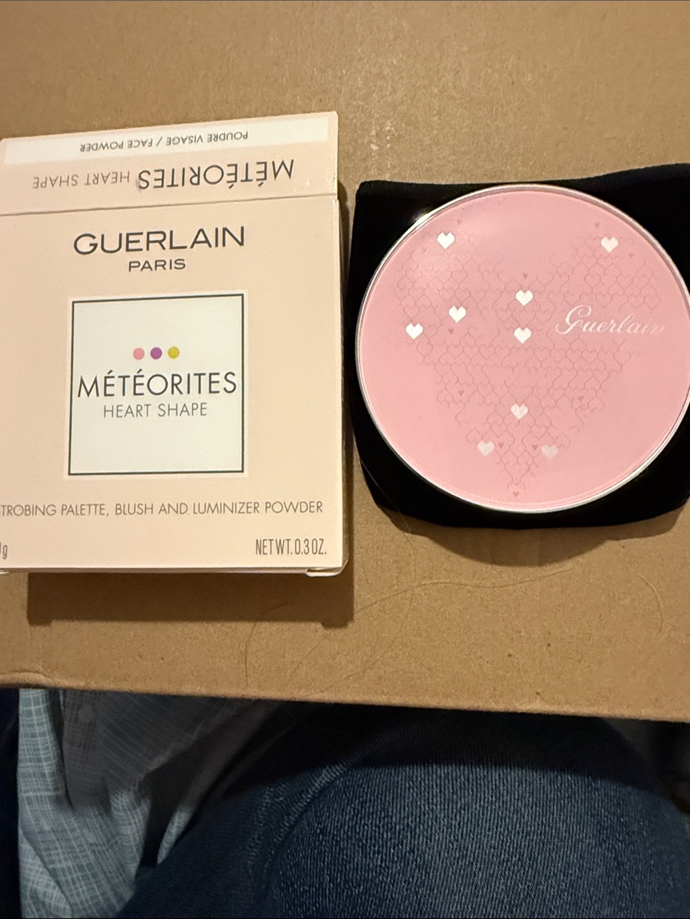 GUERLAIN Heart-Shaped Blush & Luminizer Compact — Light Pink
